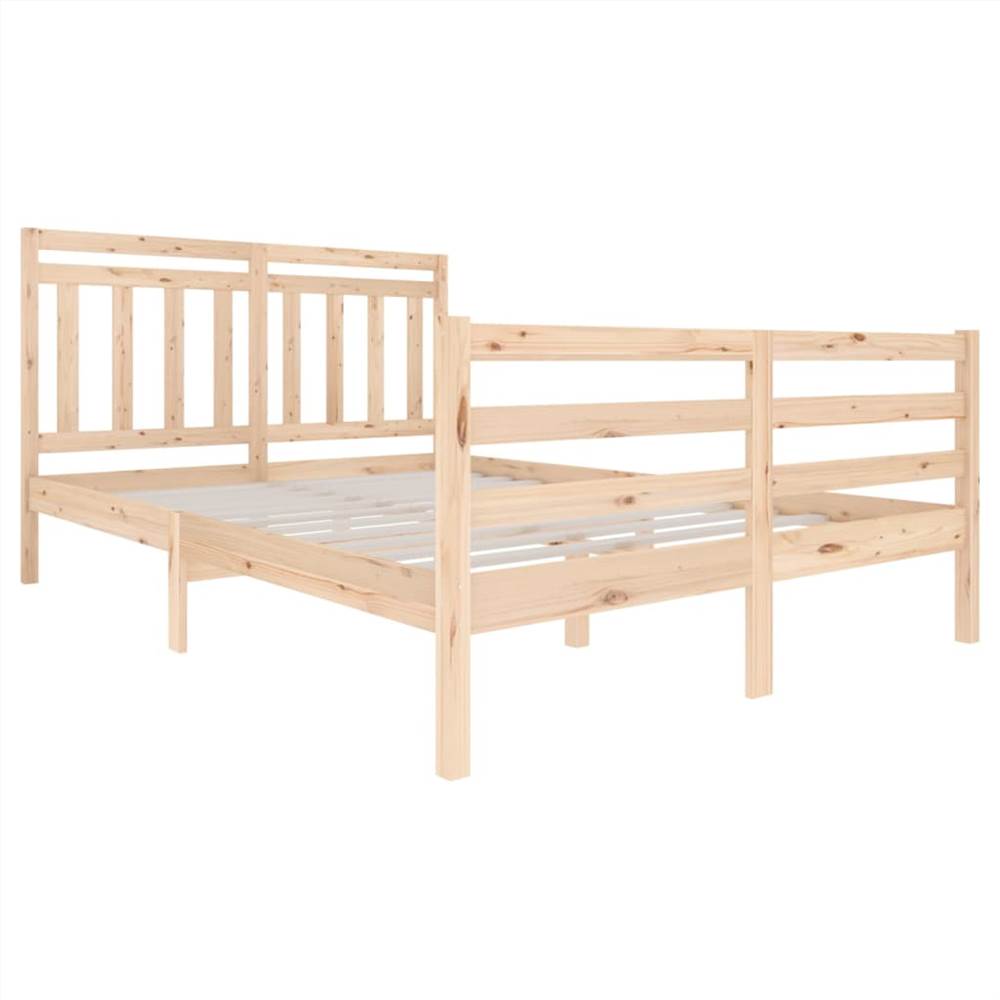 Bed Frame Solid Wood 140x200 cm 4FT6 Double