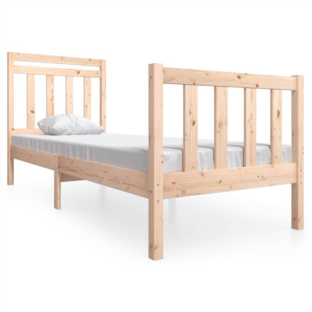 Bed Frame Solid Wood 75x190 cm 2FT6 Small Single