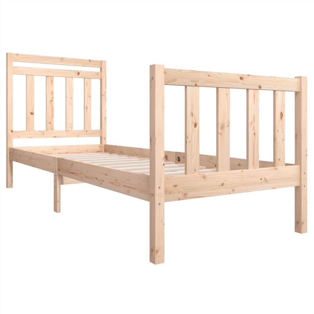 Bed Frame Solid Wood 75x190 cm 2FT6 Small Single