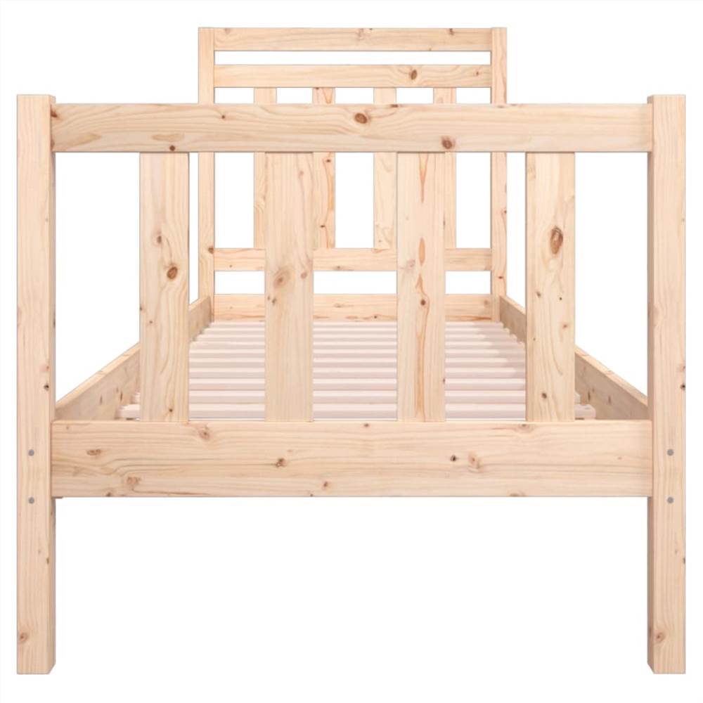 Bed Frame Solid Wood 75x190 cm 2FT6 Small Single