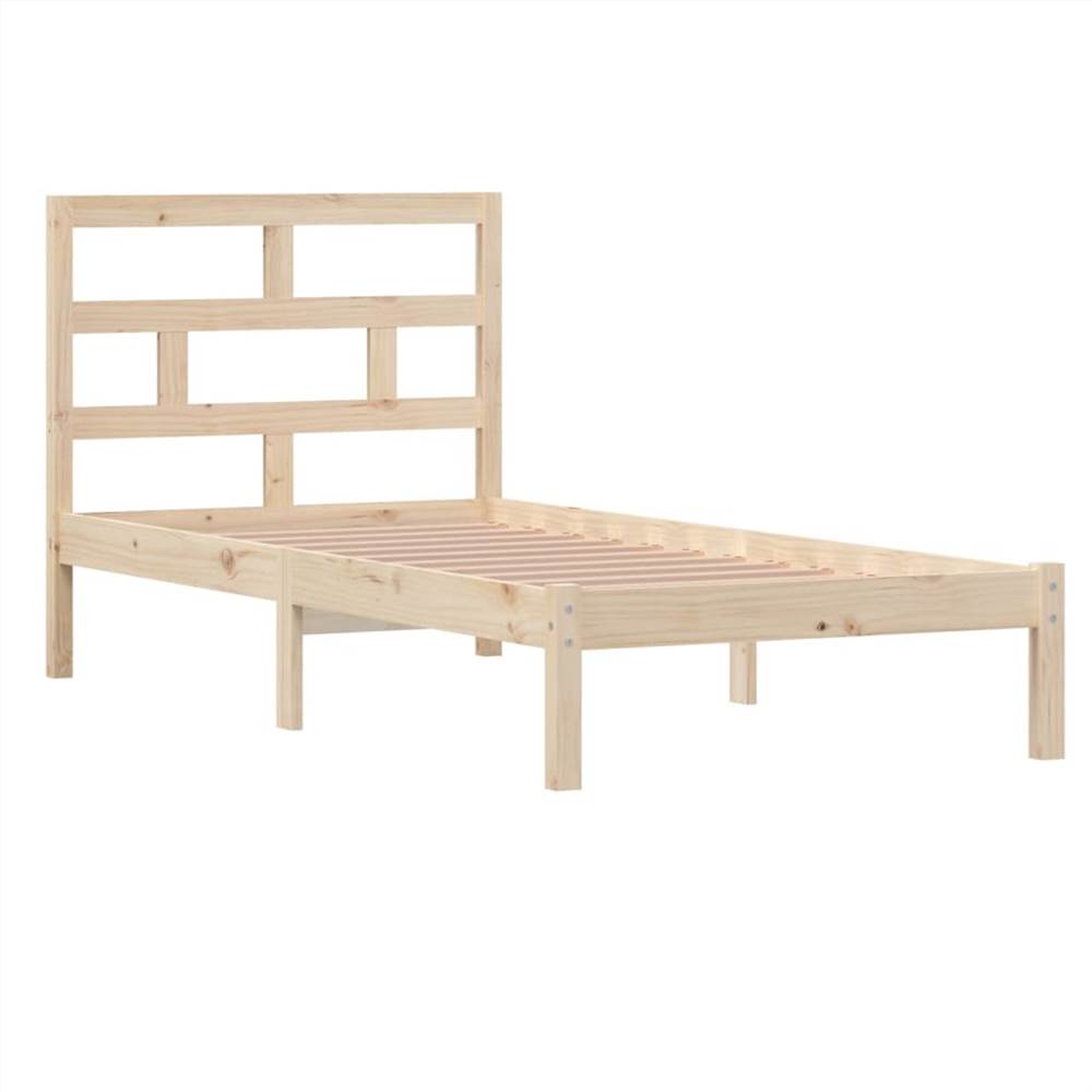 Bed Frame Solid Wood 90x190 cm 3FT Single