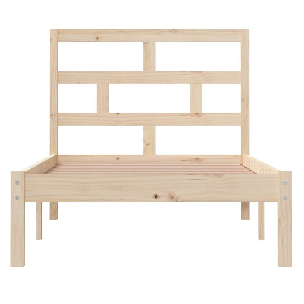 Bed Frame Solid Wood 90x190 cm 3FT Single