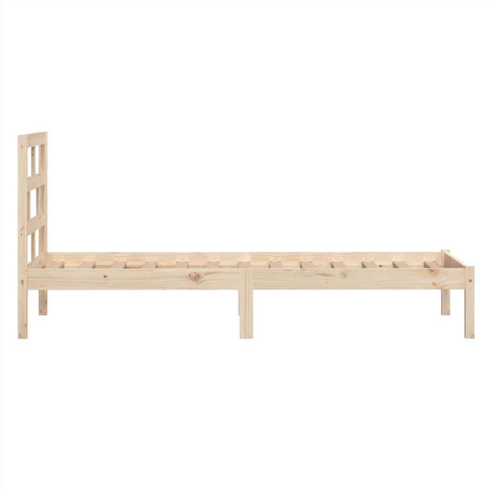Bed Frame Solid Wood 90x190 cm 3FT Single