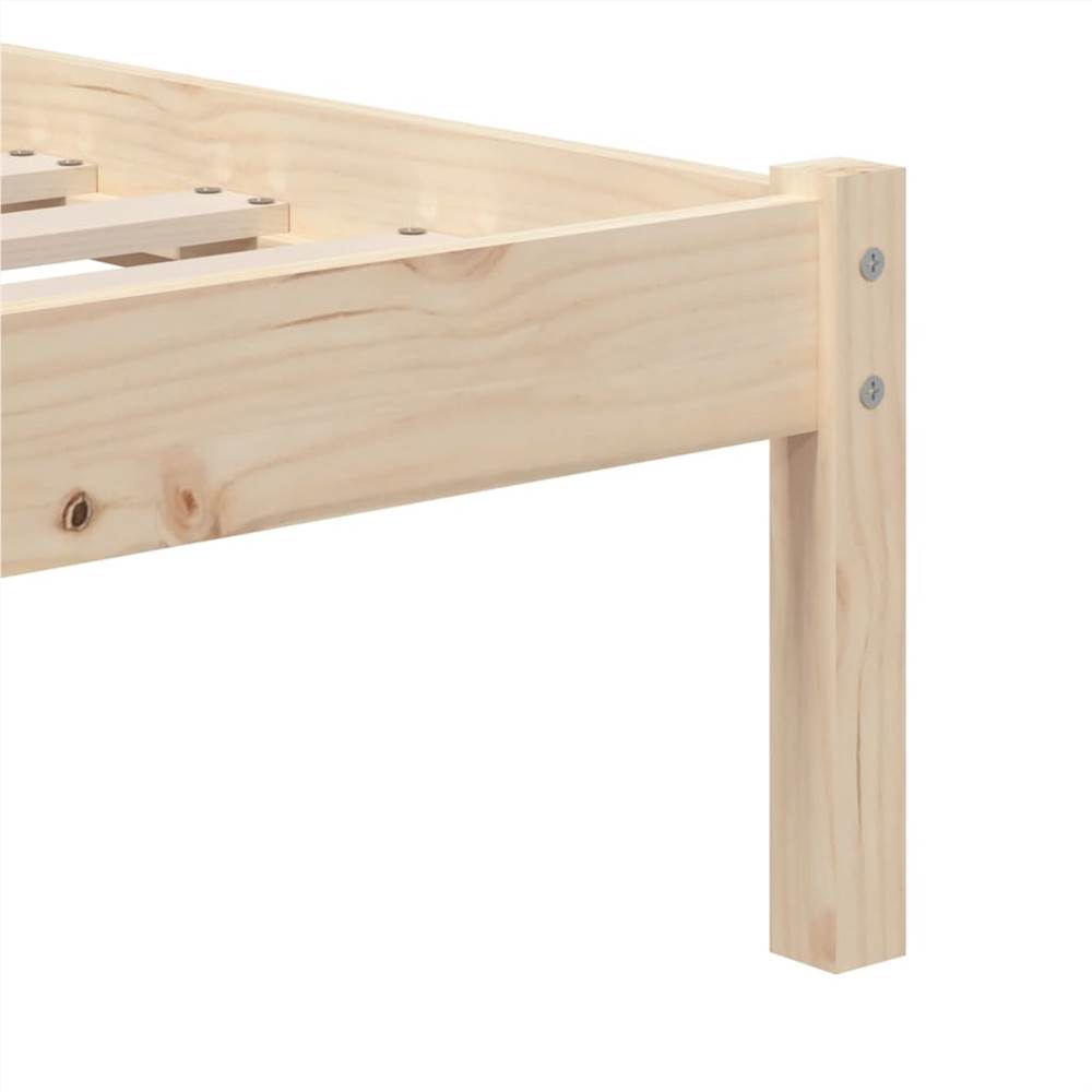 Bed Frame Solid Wood 90x190 cm 3FT Single