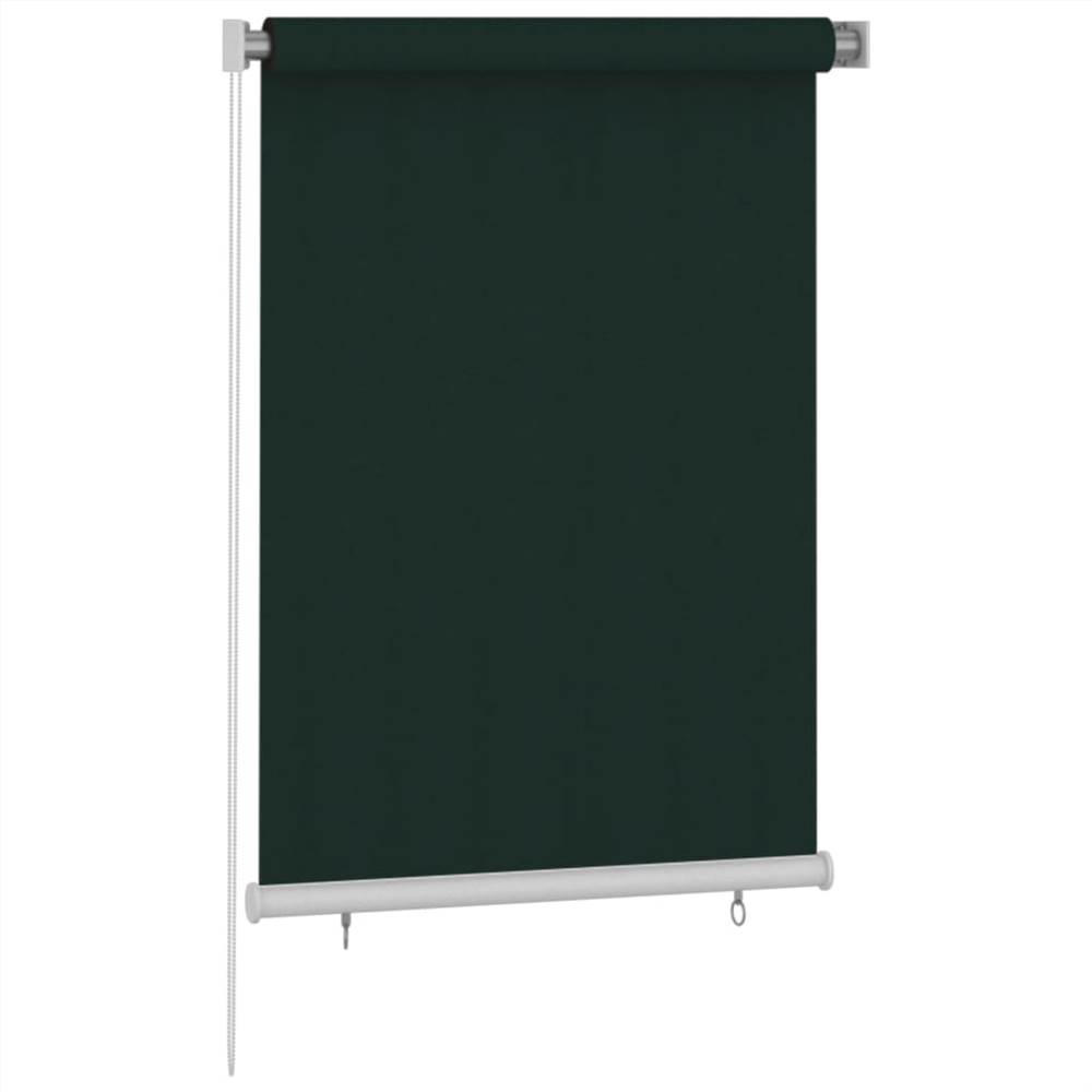 Outdoor Roller Blind 100x140 cm Dark Green HDPE