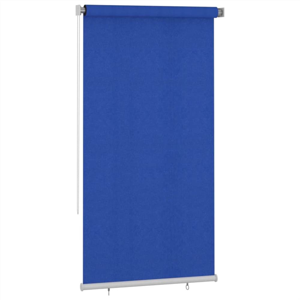 Outdoor Roller Blind 120x230 cm Blue HDPE