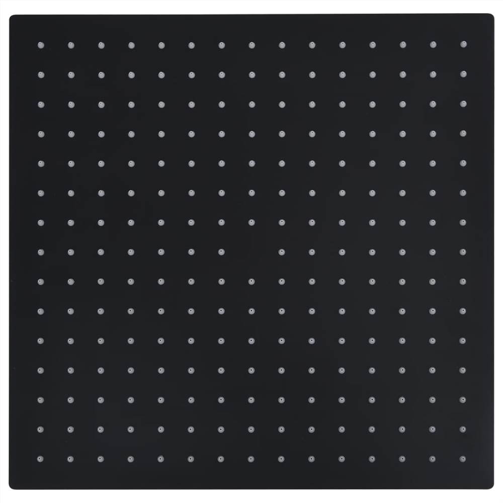 Rain Shower Head Stainless Steel 40x40 cm Square Black