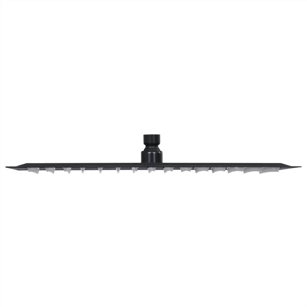 Rain Shower Head Stainless Steel 40x40 cm Square Black