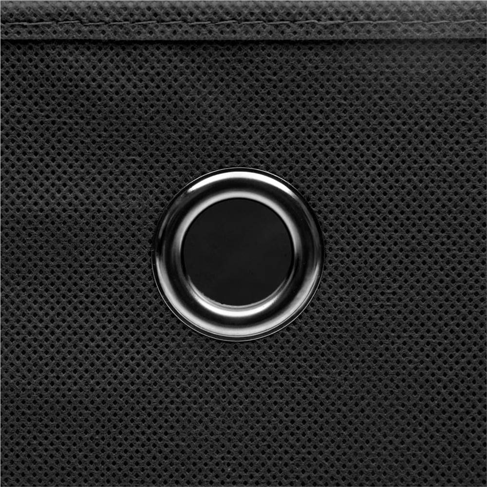 Storage Boxes with Lid 4 pcs Black 32x32x32 cm Fabric