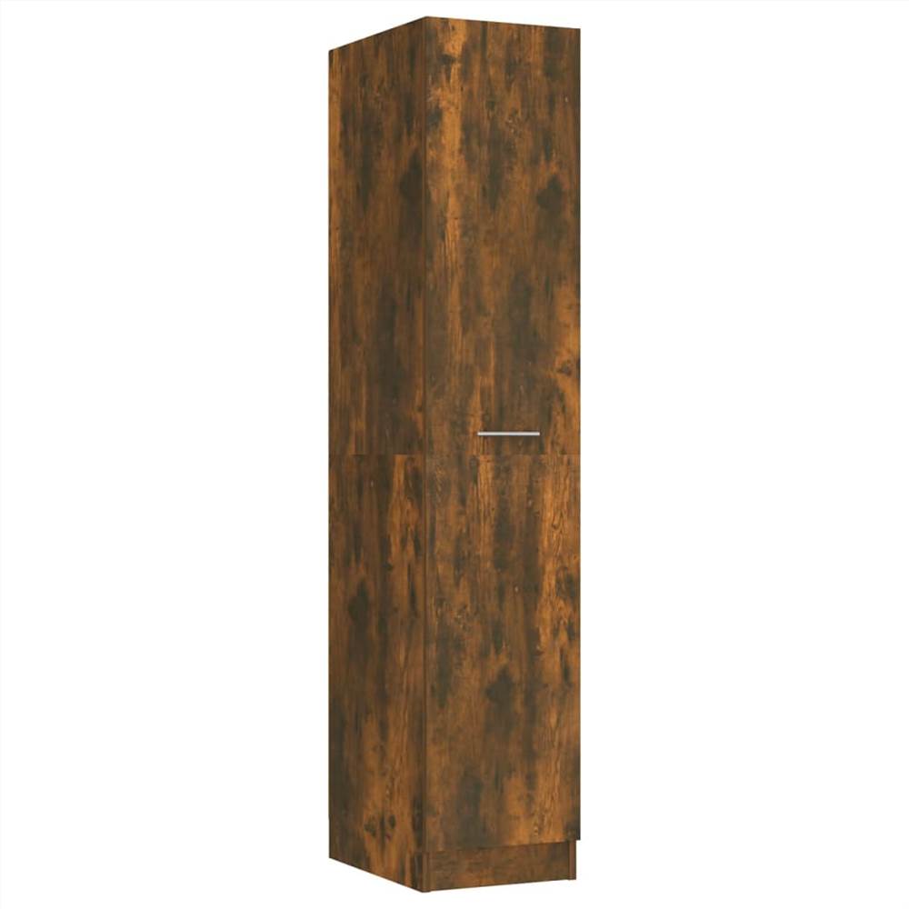 Apothecary Cabinet Smoked Oak 30x42.5x150 cm Engineered Wood