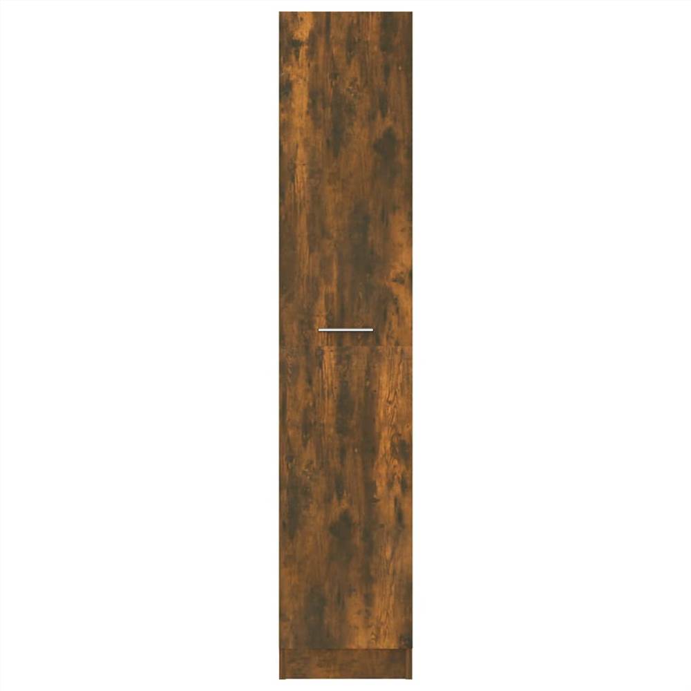 Apothecary Cabinet Smoked Oak 30x42.5x150 cm Engineered Wood