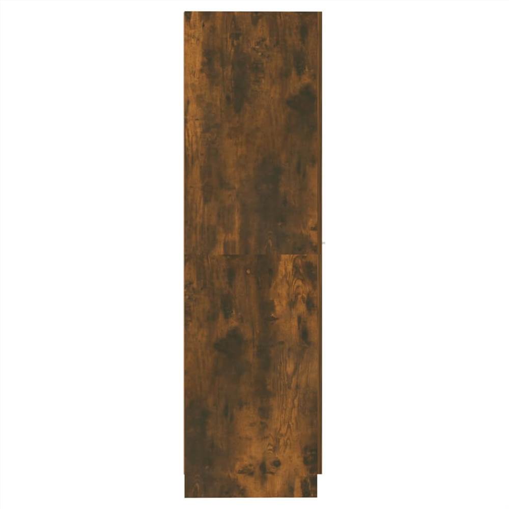 Apothecary Cabinet Smoked Oak 30x42.5x150 cm Engineered Wood