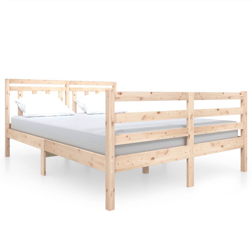 Bed Frame Solid Wood 140x200 cm 4FT6 Double