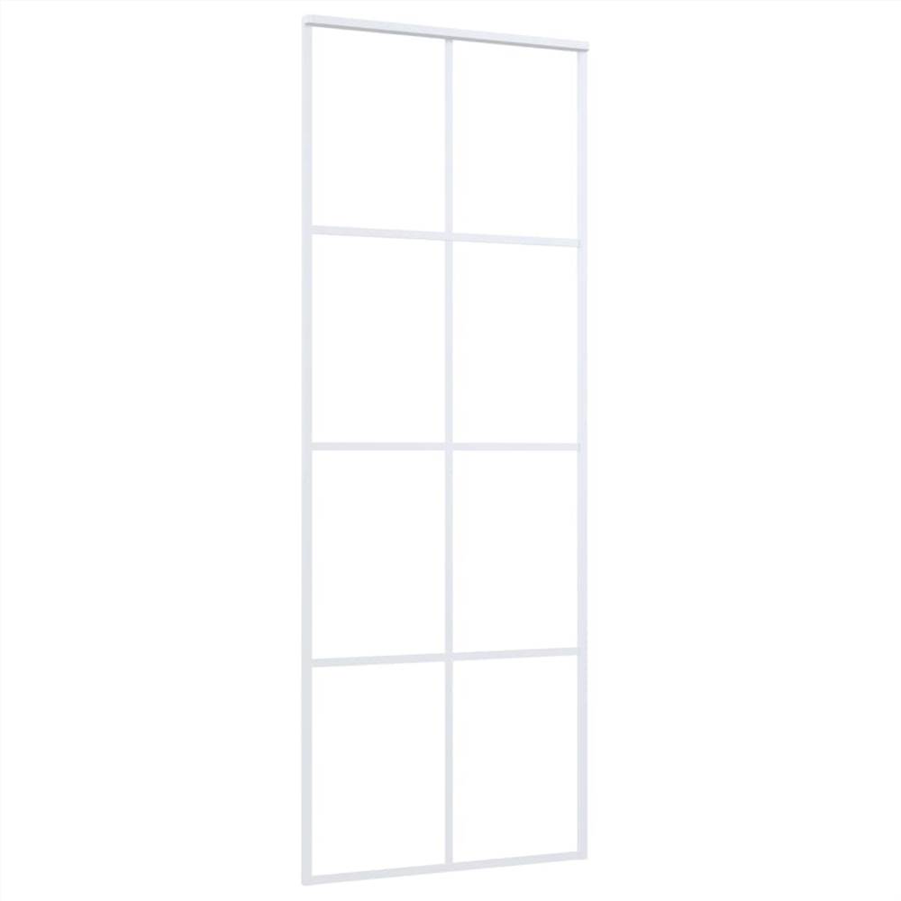 Sliding Door ESG Glass and Aluminium 76x205 cm White