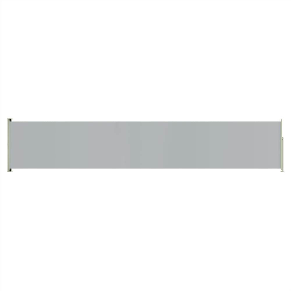 Patio Retractable Side Awning 117x600 cm Grey