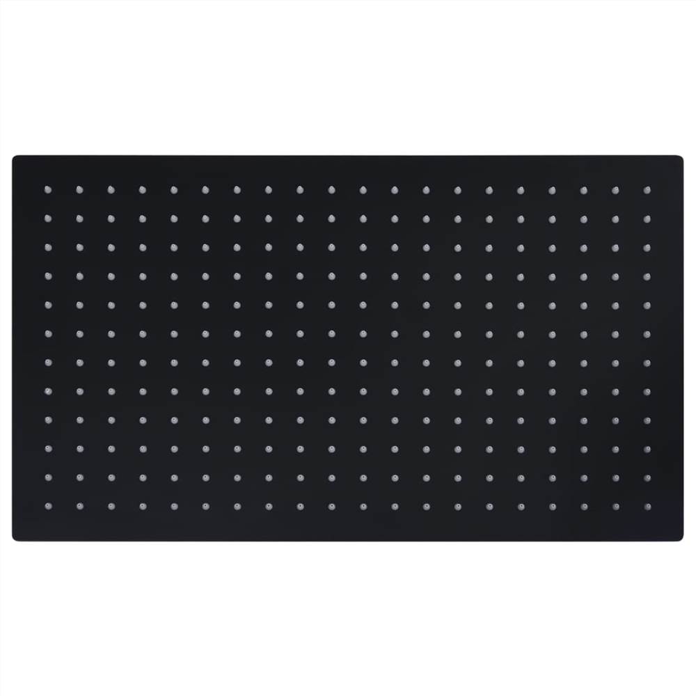 Rain Shower Head Stainless Steel 50x30 cm Rectangular Black