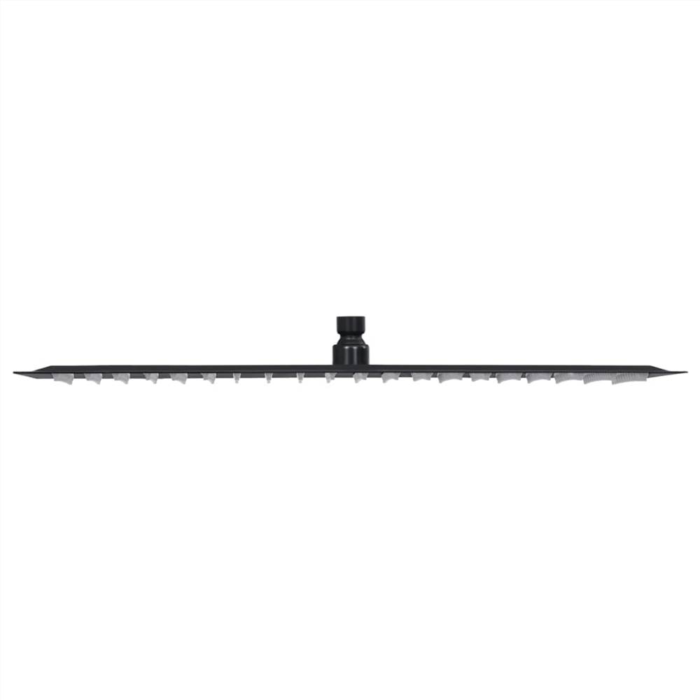 Rain Shower Head Stainless Steel 50x30 cm Rectangular Black