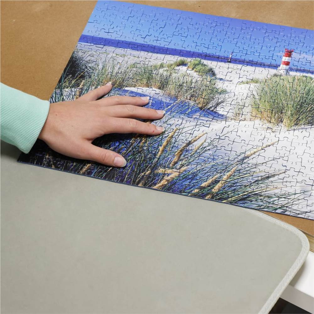 HI Puzzle Table with 4 Drawers 76x57x4.5 cm Wood