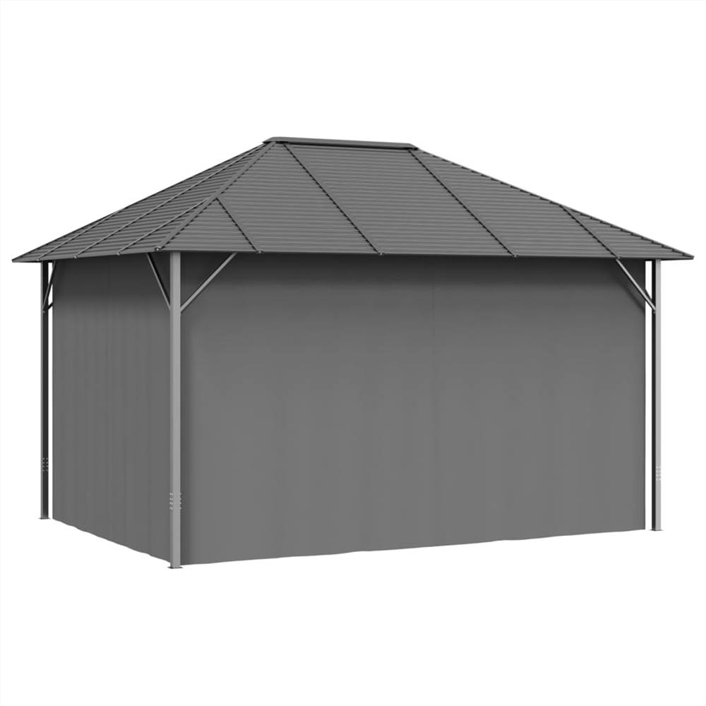 Gazebo with Sidewalls&Roof 4x3 m Anthracite