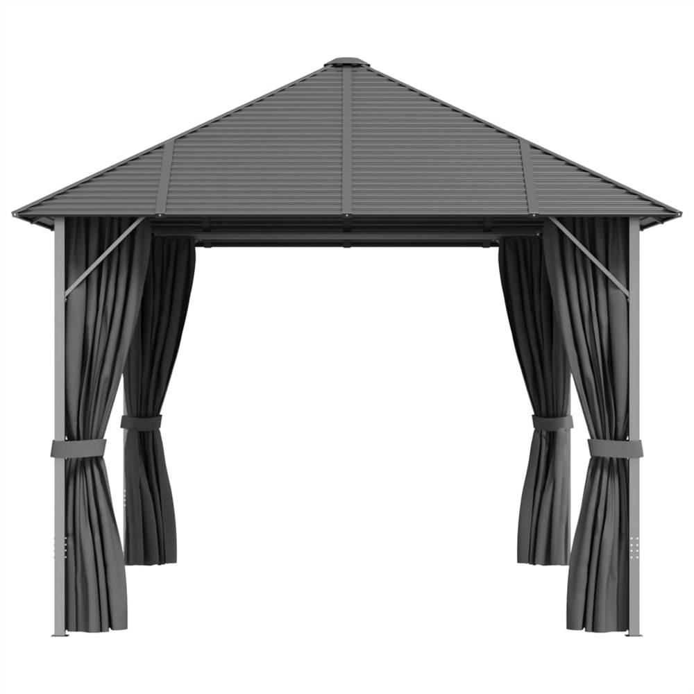 Gazebo with Sidewalls&Roof 4x3 m Anthracite