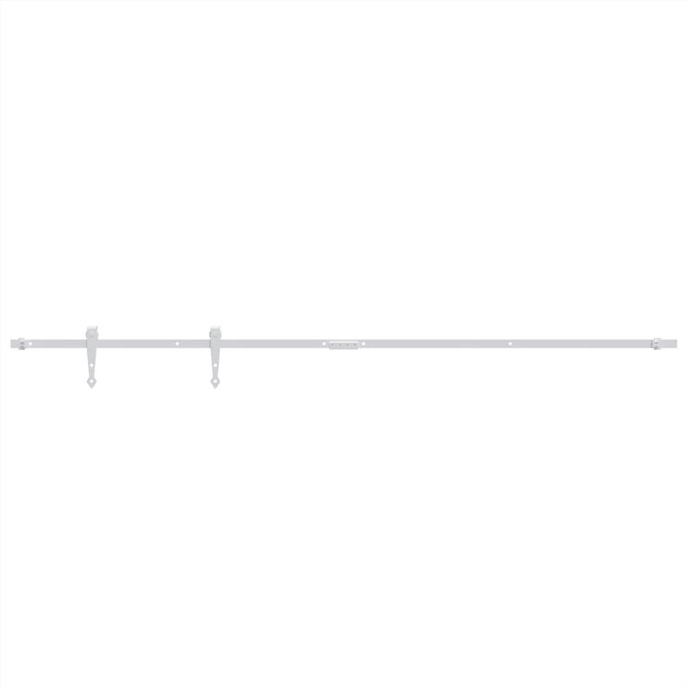 Mini Sliding Barn Door Kit Carbon Steel White 200 cm