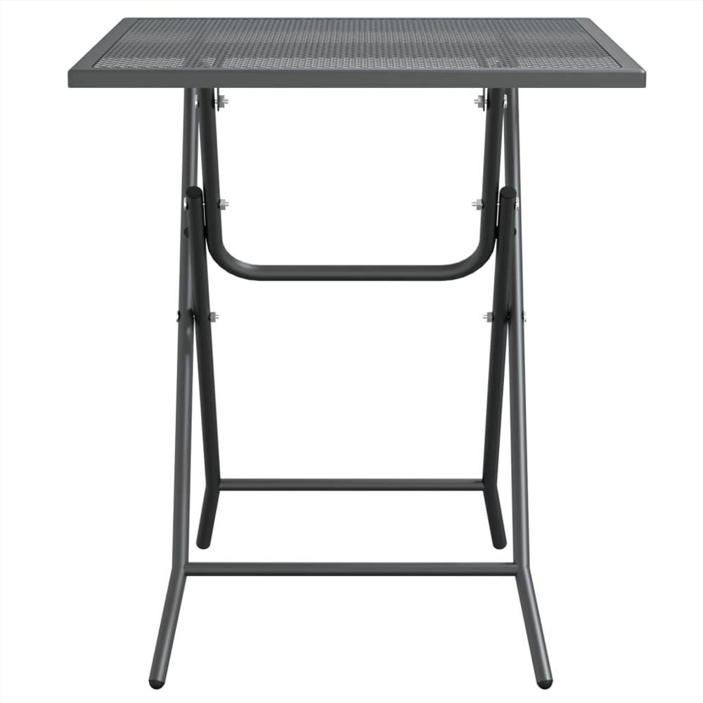 Garden Table 60x60x72 cm Expanded Metal Mesh Anthracite