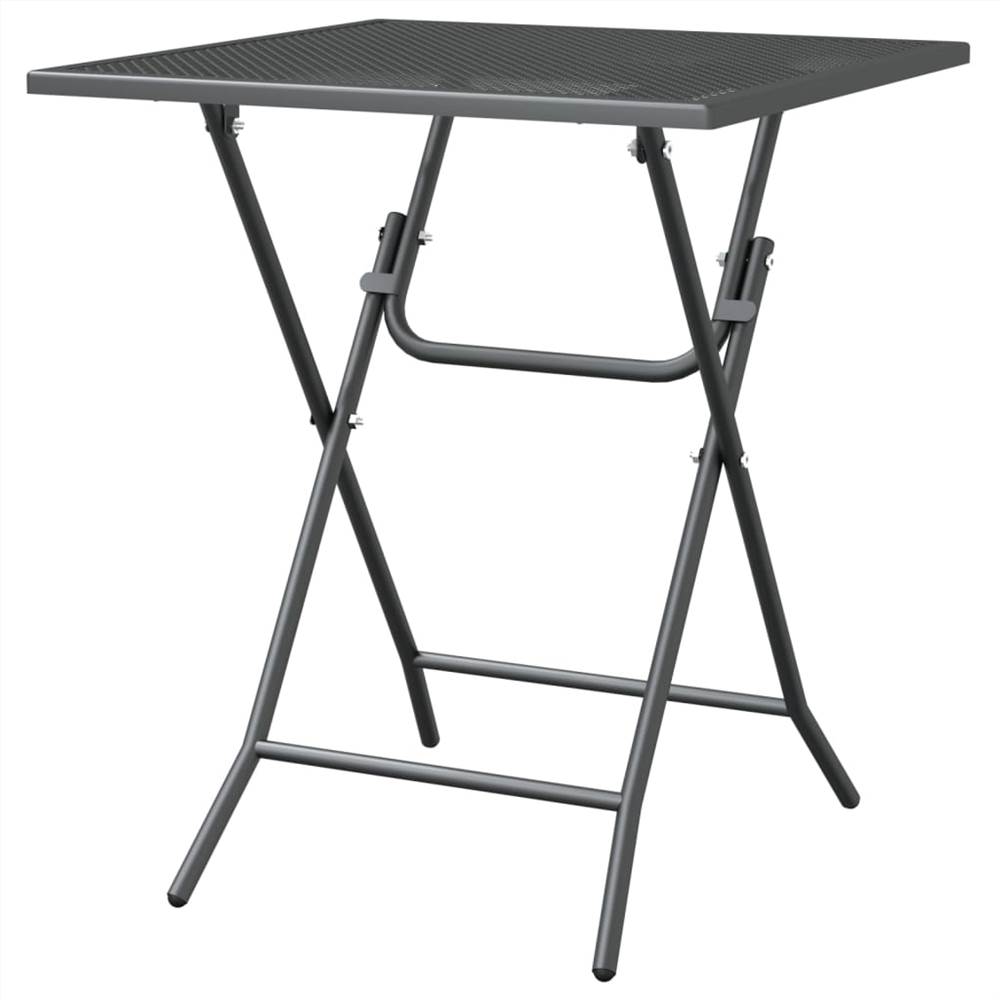 Garden Table 60x60x72 cm Expanded Metal Mesh Anthracite