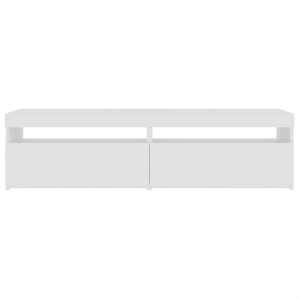 TV Cabinets 2 pcs with LED Lights White 75x35x40 cm