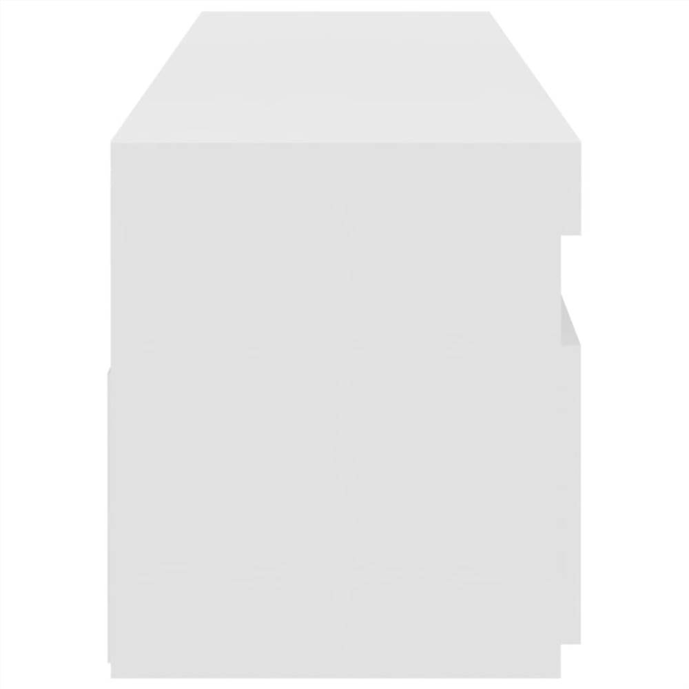 TV Cabinets 2 pcs with LED Lights White 75x35x40 cm