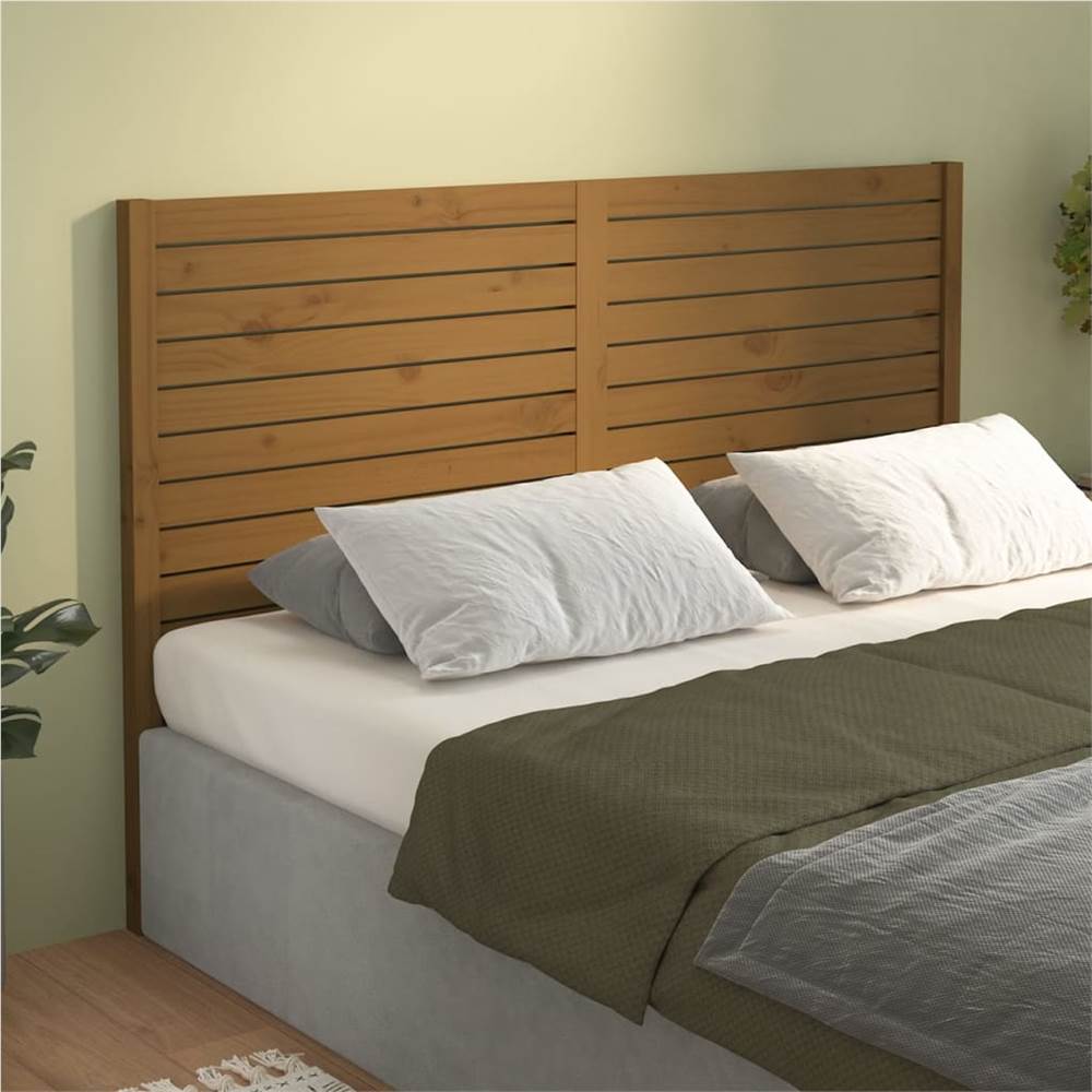 Bed Headboard Honey Brown 141x4x100 cm Solid Wood Pine
