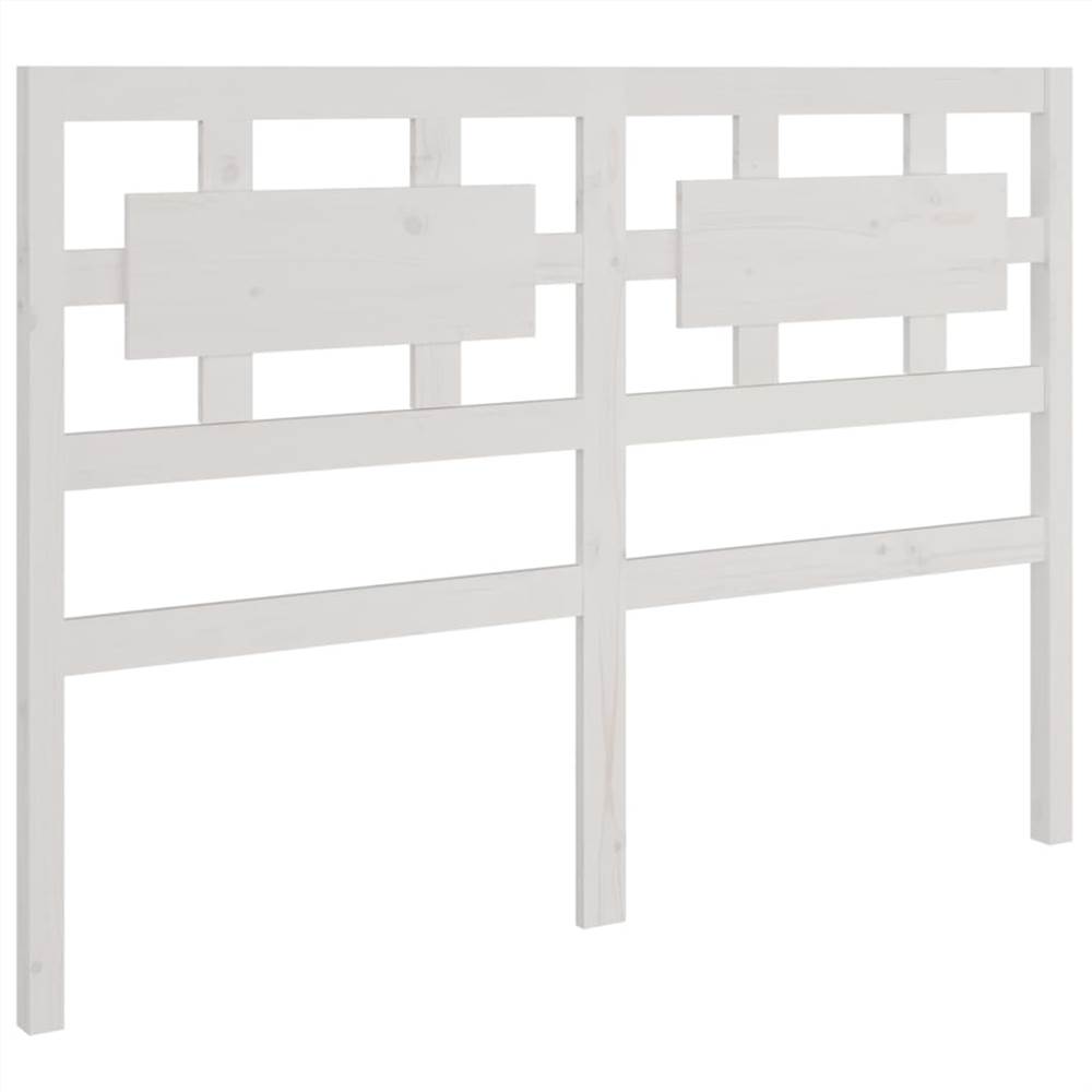 Bed Headboard White 140.5x4x100 cm Solid Wood Pine