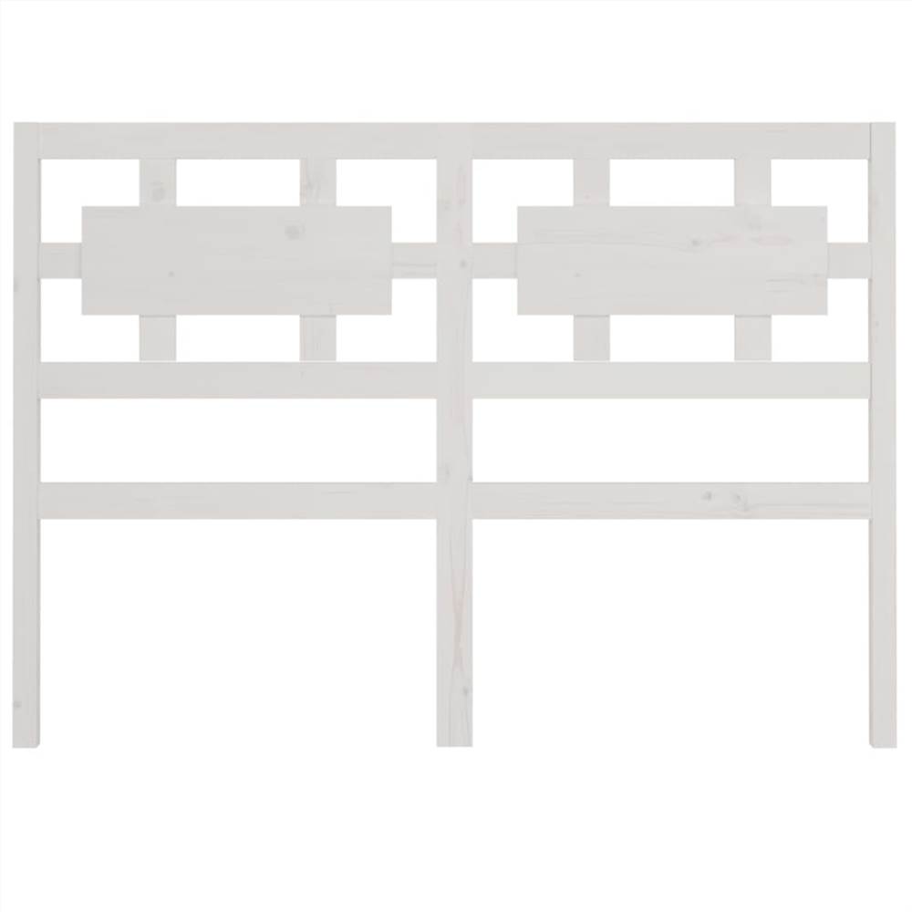 Bed Headboard White 140.5x4x100 cm Solid Wood Pine