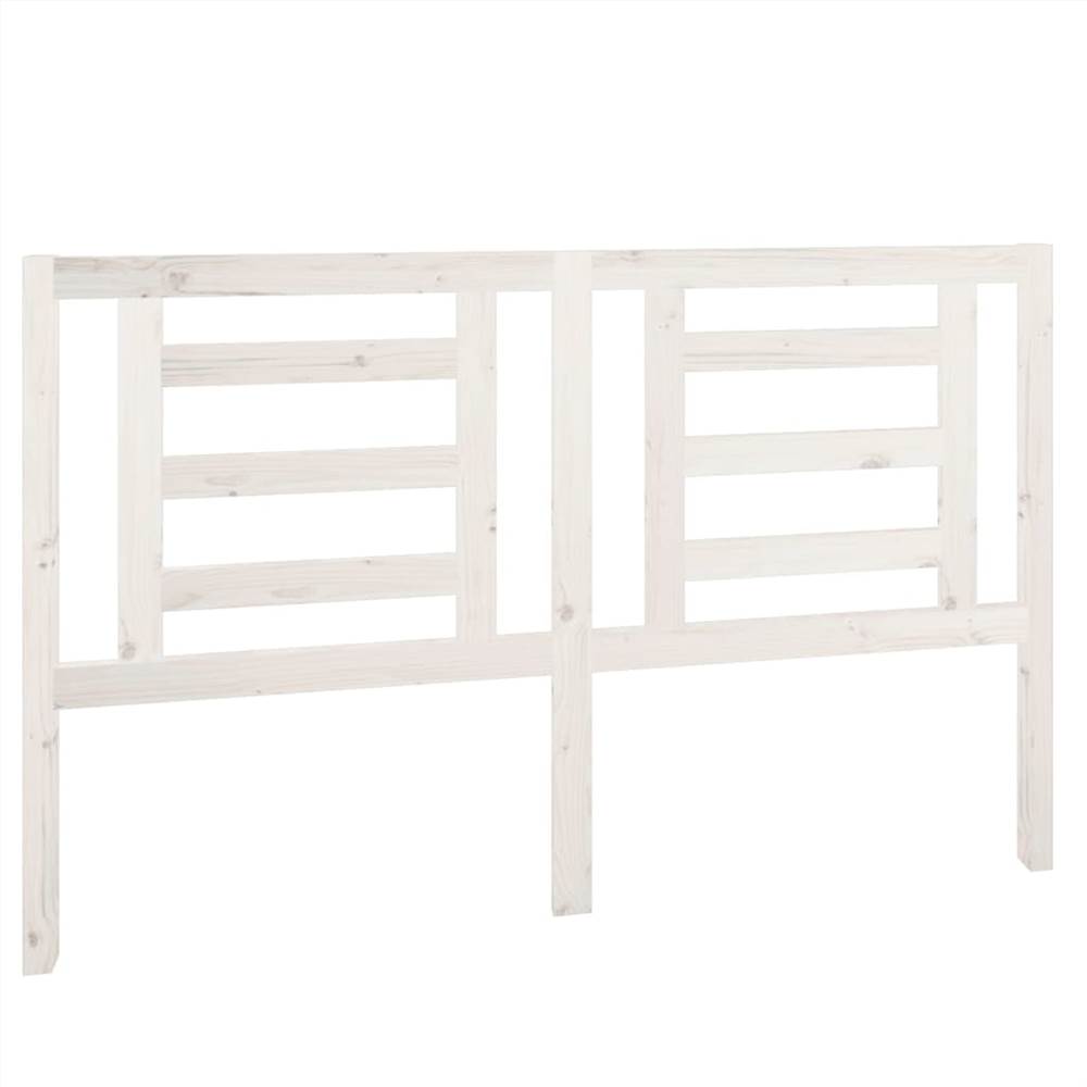 Bed Headboard White 156x4x100 cm Solid Pine Wood