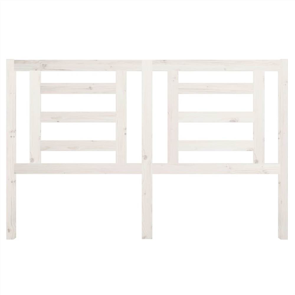 Bed Headboard White 156x4x100 cm Solid Pine Wood