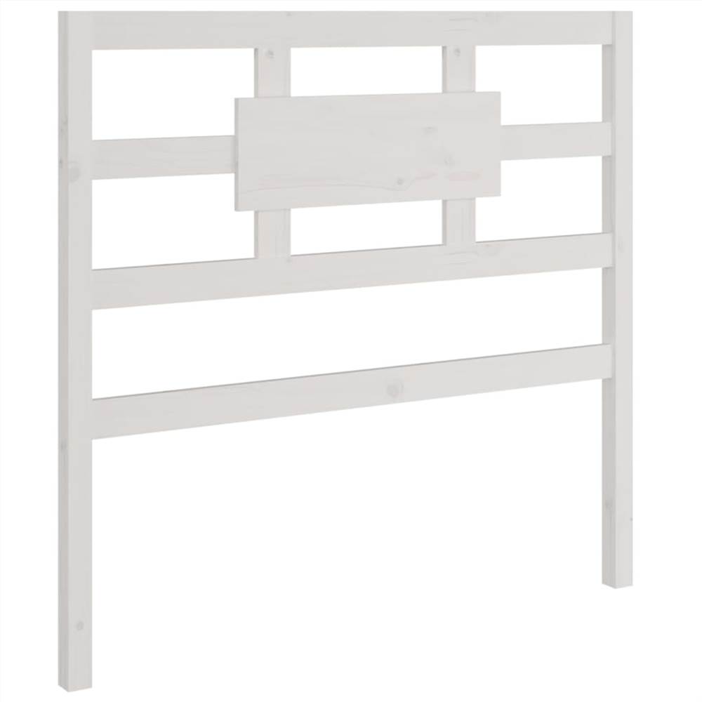 Bed Headboard White 80.5x4x100 cm Solid Wood Pine