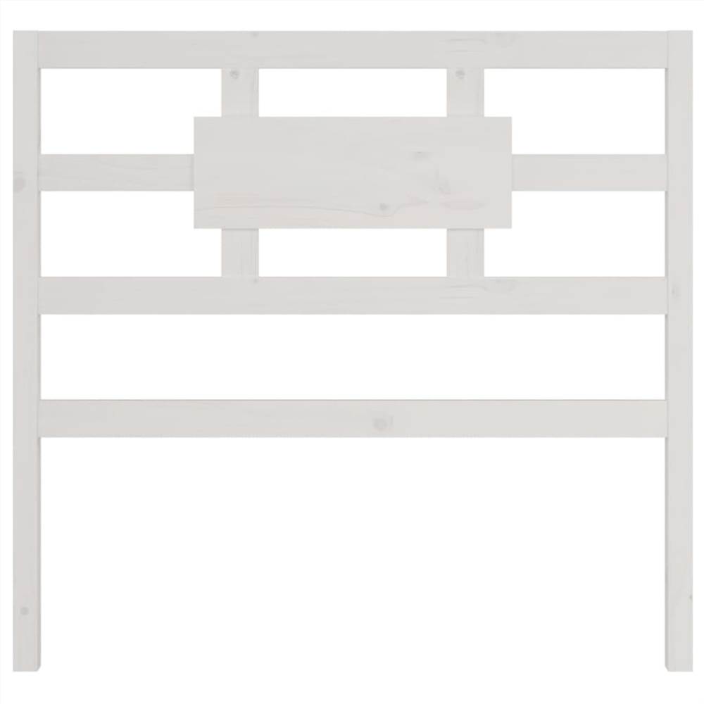Bed Headboard White 80.5x4x100 cm Solid Wood Pine