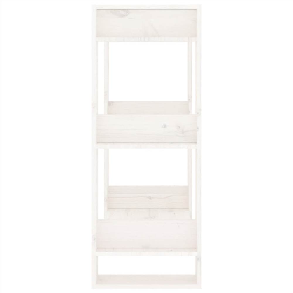 Book Cabinet/Room Divider White 60x35x91 cm Solid Wood Pine