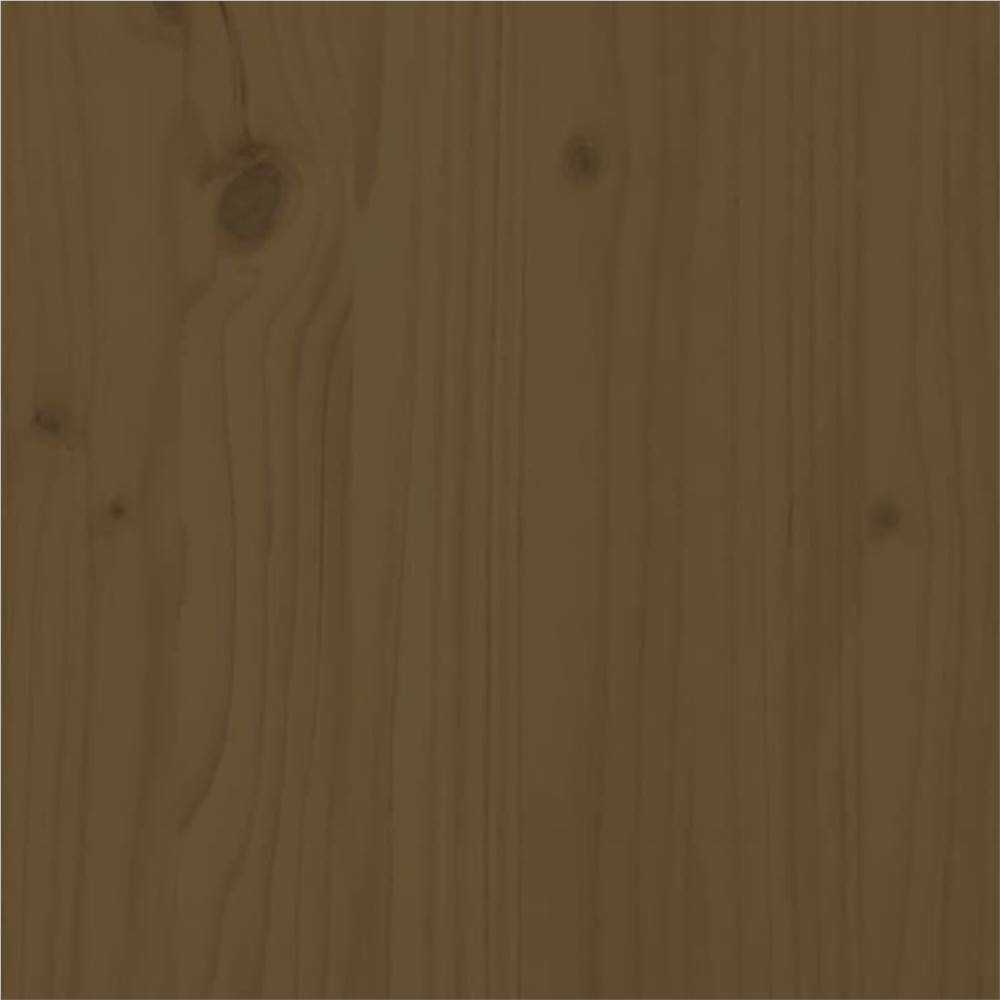 Bed Headboard Honey Brown 166x4x100 cm Solid Wood Pine