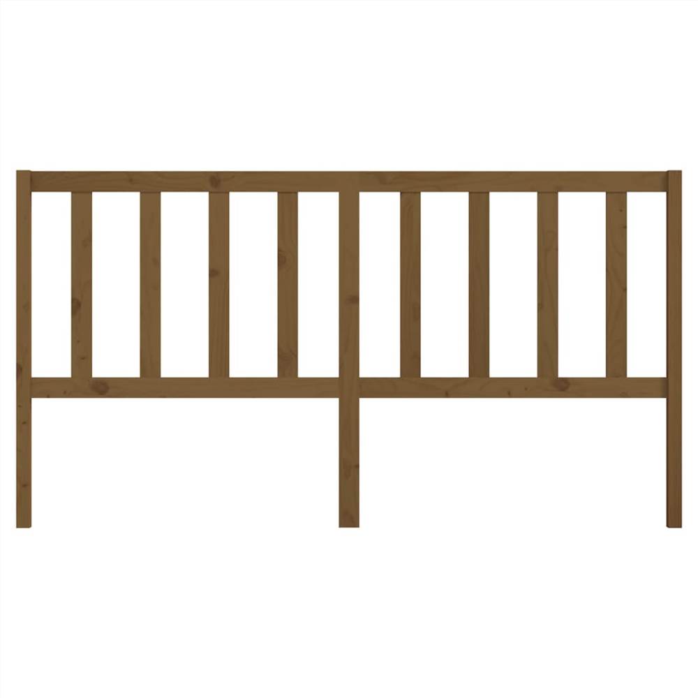 Bed Headboard Honey Brown 206x4x100 cm Solid Wood Pine