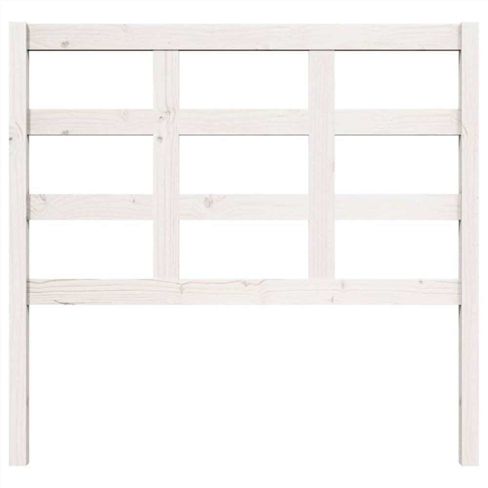 Bed Headboard White 105.5x4x100 cm Solid Wood Pine