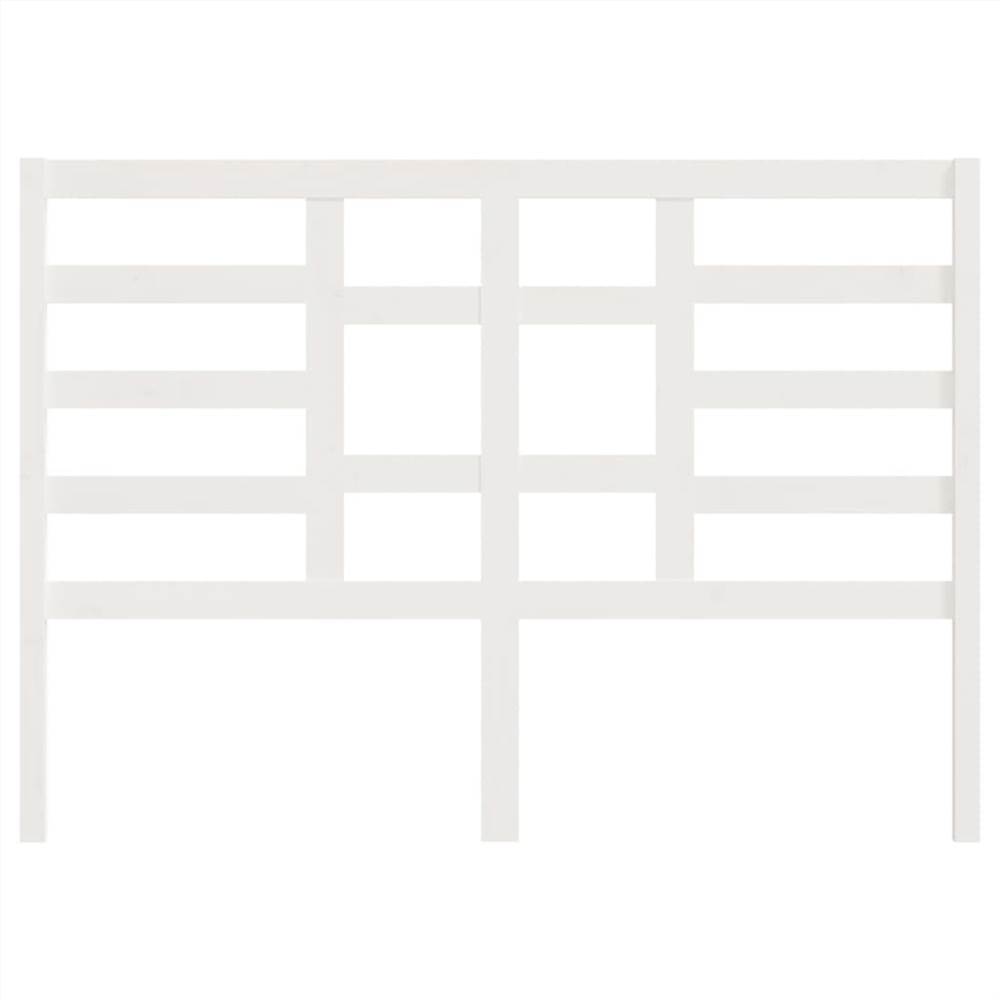 Bed Headboard White 146x4x104 cm Solid Wood Pine