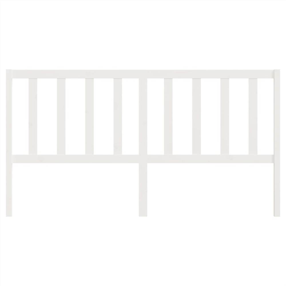 Bed Headboard White 186x4x100 cm Solid Wood Pine