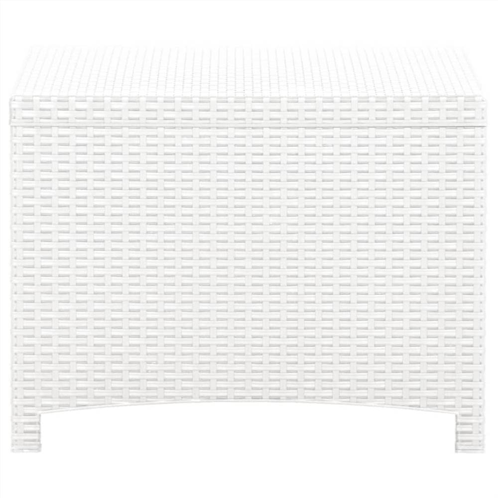 Garden Storage Box 60x54x41 cm PP Rattan White