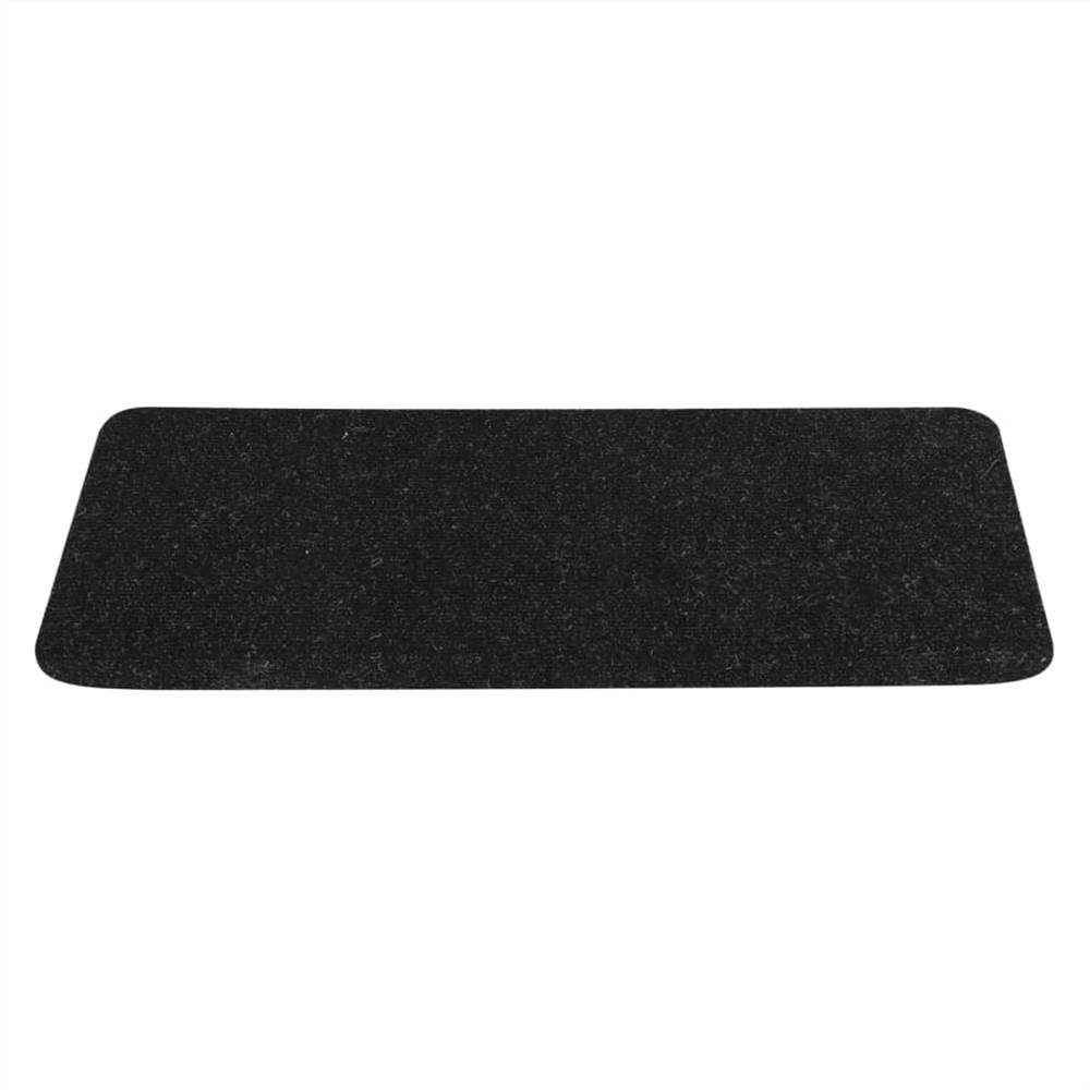 Self-adhesive Stair Mats 15 pcs 65x28 cm Anthracite