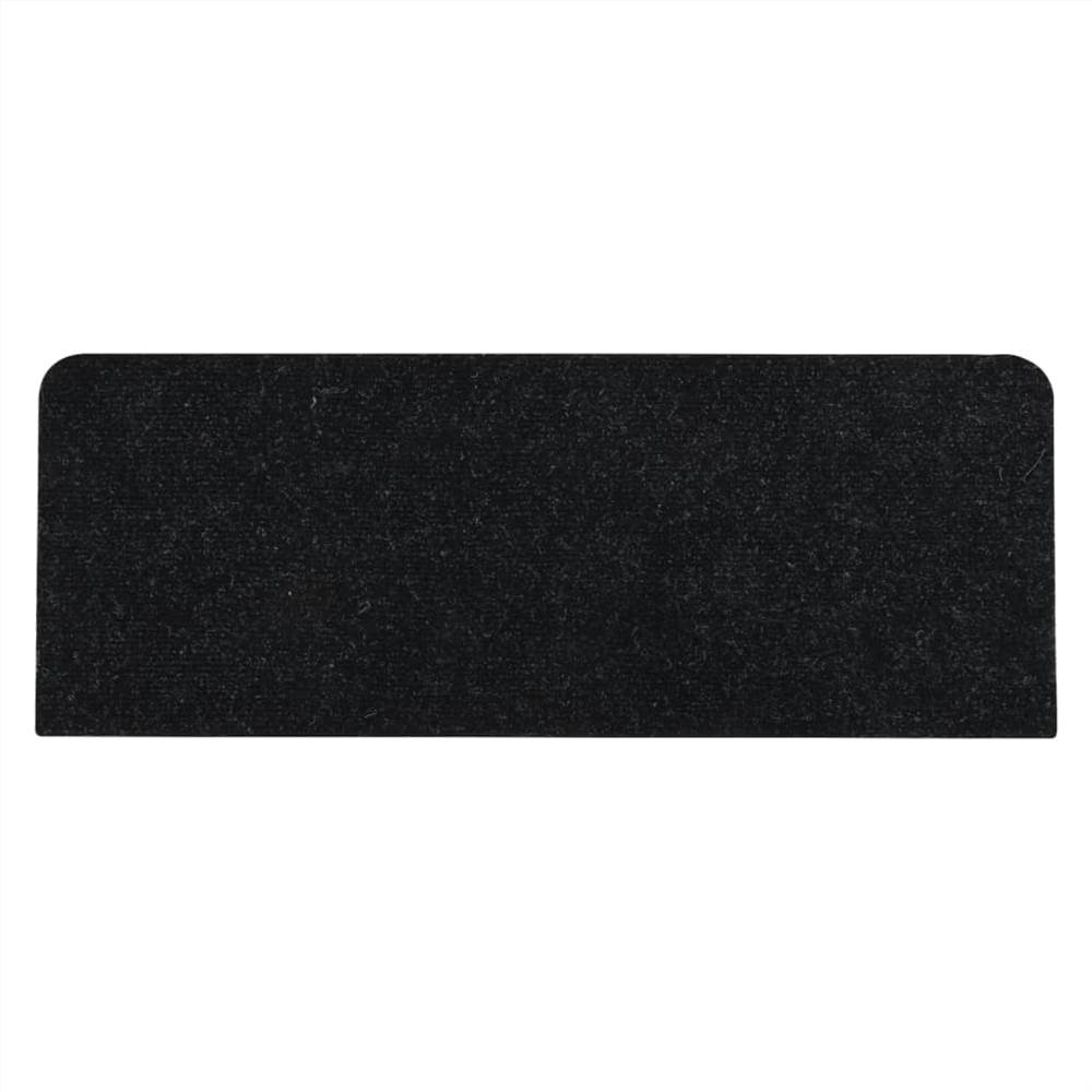 Self-adhesive Stair Mats 15 pcs 65x28 cm Anthracite