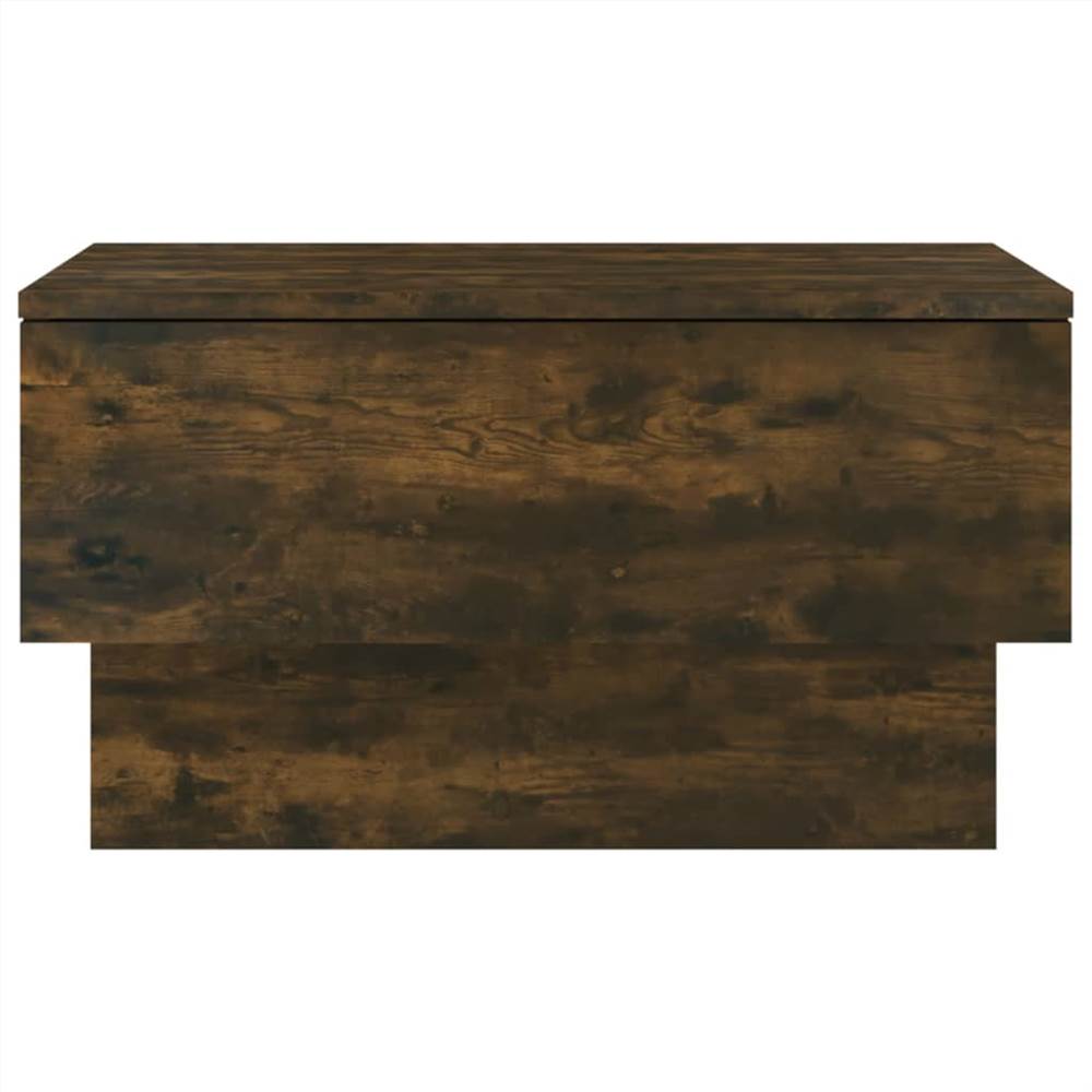 Wall Bedside Cabinet Smoked Oak Engineered Wood