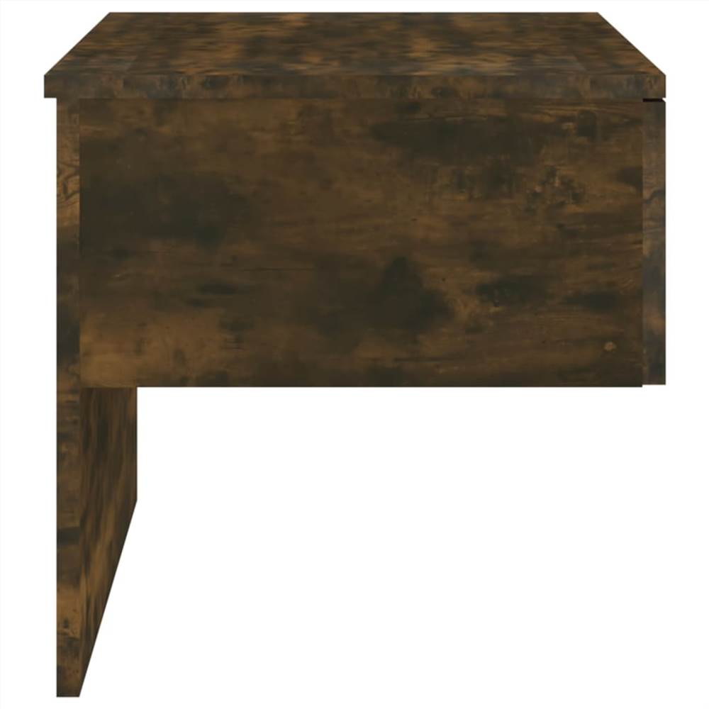 Wall Bedside Cabinet Smoked Oak Engineered Wood