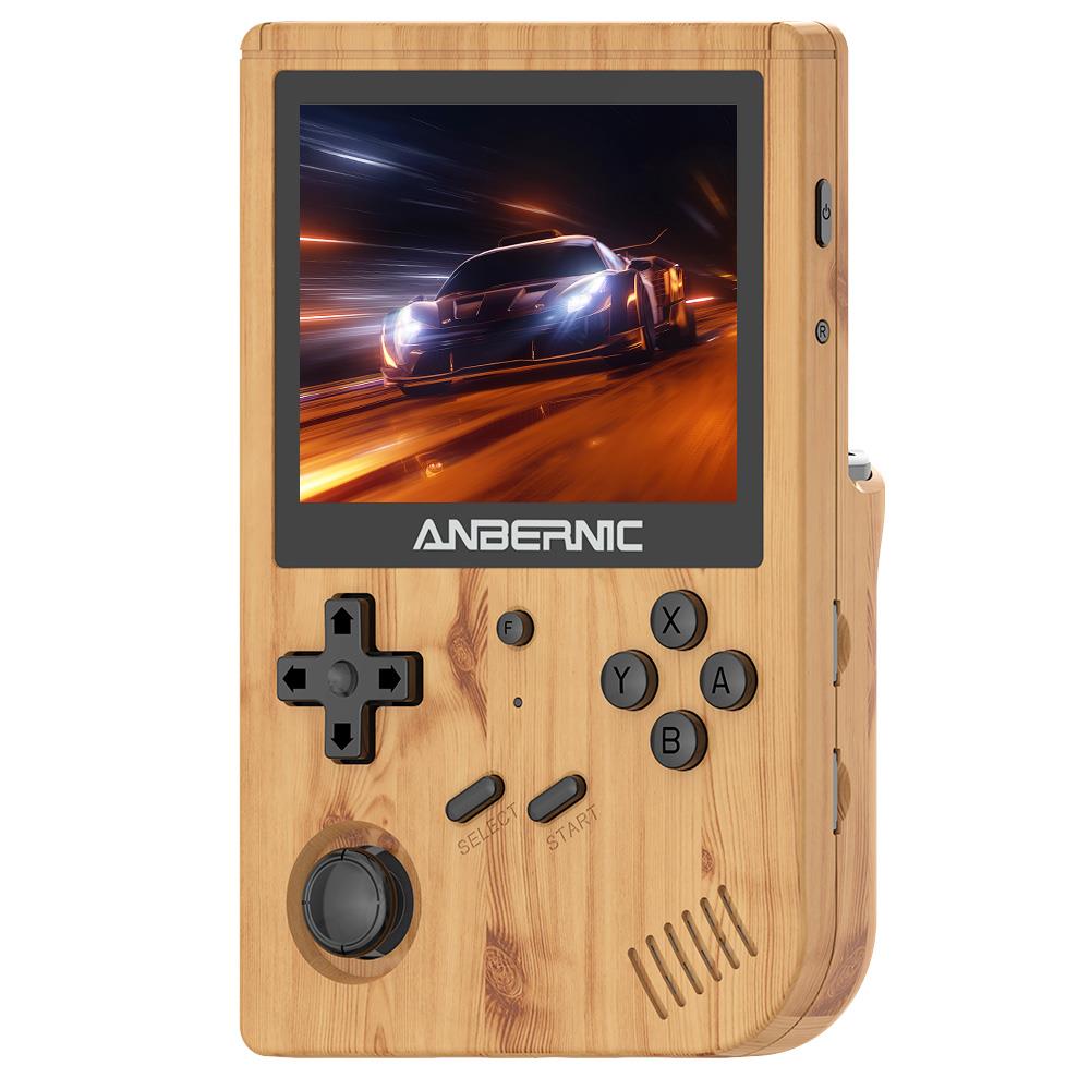 ANBERNIC RG351V 16GB Handheld Retro Game Console Wood Grain