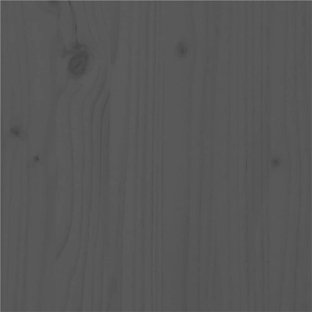 Bed Frame Grey Solid Wood 180x200 cm 6FT Super King