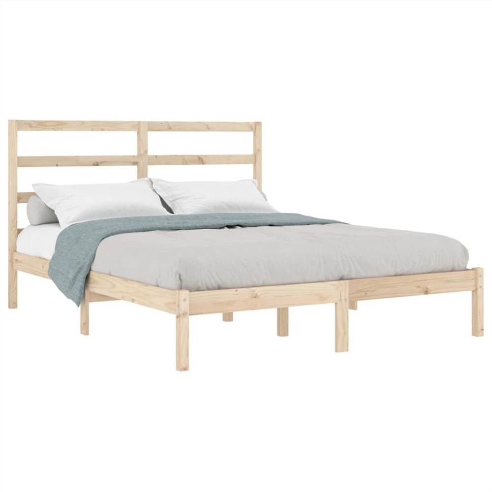 Bed Frame Solid Wood 135x190 cm 4FT6 Double